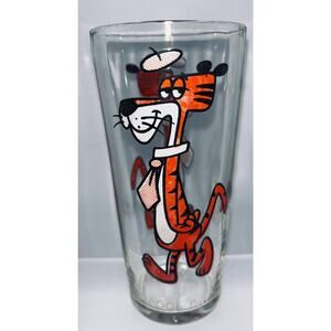 Pepsi Looney Tunes Glass 1973 Cool Cat Tiger Warner Bros Collector Series